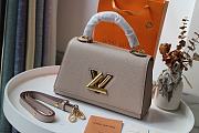 Louis Vuitton Twist One Handle Taurillon Leather Handbag Grey - M57093 – 17x25x11cm - 1