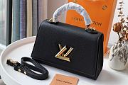 Louis Vuitton Twist One Handle Taurillon Leather Handbag Black - M57093 – 17x25x11cm - 1