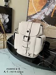 Louis Vuitton Christopher Xs Backpack Taurillon Leather White - M58495 – 14x19.5 x5 cm - 1