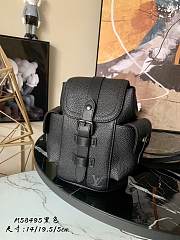 Louis Vuitton Christopher Xs Backpack Taurillon Leather Black - M58495 – 14x19.5 x5 cm - 1