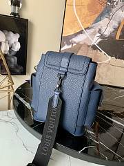 Louis Vuitton Christopher Xs Backpack Taurillon Leather Navy Blue - M58495 – 14x19.5 x5 cm - 4