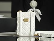 Chanel Mini Vertical Flap Bag Cowhide Gold Hardware White – 28700 – 17x14x7 cm - 3