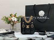 Chanel Vertical Flap Bag Cowhide Gold Hardware Black – 28700 – 17x14x7 cm - 1