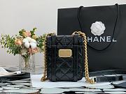 Chanel Vertical Flap Bag Cowhide Gold Hardware Black – 28700 – 17x14x7 cm - 4