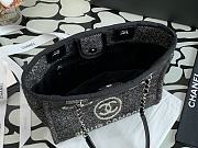 Chanel Shopping Canvas Bag Black –28 cm - 3