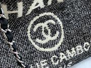 Chanel Shopping Canvas Bag Black –28 cm - 2