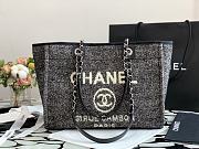 Chanel Shopping Canvas Bag Black – 34 cm - 1