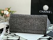 Chanel Shopping Canvas Bag Black – 38 cm - 4