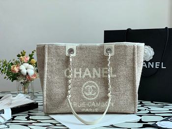 Chanel Shopping Canvas Bag Beige – 34 cm