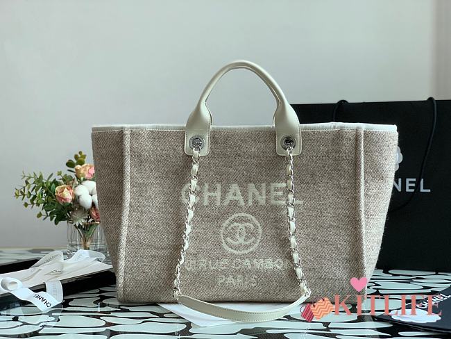 Chanel Shopping Canvas Bag Beige – 38 cm - 1