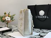 Chanel Shopping Canvas Bag White – 28 cm - 6