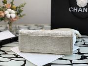 Chanel Shopping Canvas Bag White – 28 cm - 4