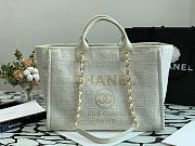 Chanel Shopping Canvas Bag White – 38 cm - 1