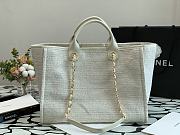 Chanel Shopping Canvas Bag White – 38 cm - 6
