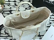 Chanel Shopping Canvas Bag White – 38 cm - 5
