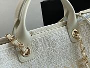 Chanel Shopping Canvas Bag White – 38 cm - 3