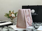 Chanel Shopping Canvas Bag Pink – 34 cm - 6