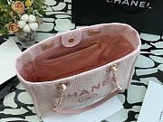 Chanel Shopping Canvas Bag Pink – 34 cm - 4