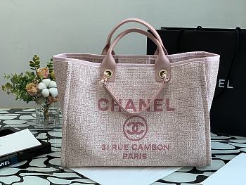 Chanel Shopping Canvas Bag Pink – 38 cm