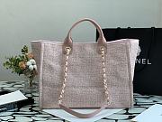 Chanel Shopping Canvas Bag Pink – 38 cm - 6