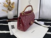 Chanel Craft Workshop Cowhide Burgundy Handbag  – 22 cm - 6