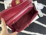 Chanel Craft Workshop Cowhide Burgundy Handbag  – 22 cm - 4