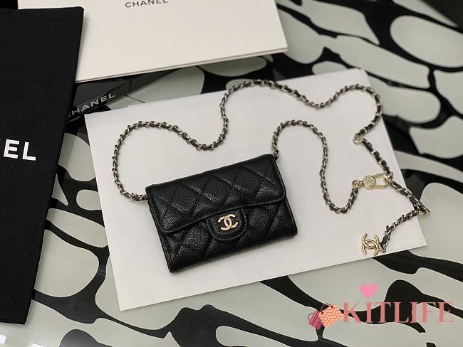 Chanel Waist Bag Lambskin With Black – 99036 – 11x2x7.5 cm - 1