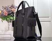 Louis Vuitton Flight Briefcase Lychee Pattern Leather Black – M58493 – 38 x 13 x 38 cm - 4