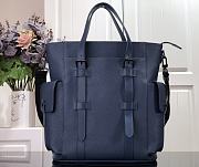 Louis Vuitton Flight Briefcase Lychee Pattern Leather Navy Blue – M58493 – 38 x 13 x 38 cm - 1