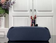 Louis Vuitton Flight Briefcase Lychee Pattern Leather Navy Blue – M58493 – 38 x 13 x 38 cm - 2