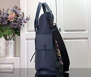 Louis Vuitton Flight Briefcase Lychee Pattern Leather Navy Blue – M58493 – 38 x 13 x 38 cm - 3