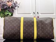 Louis Vuitton KEEPALL BANDOULIÈRE 50 Travel Bag Monogram Macassar Canvas Yellow – M45866 – 50 x 29 x 23 cm - 3