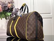 Louis Vuitton KEEPALL BANDOULIÈRE 50 Travel Bag Monogram Macassar Canvas Yellow – M45866 – 50 x 29 x 23 cm - 5