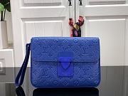 Louis Vuitton Presbyopia S Lock 4A Handbag Monogram Macassar Canvas Blue – M80582 – 27x21x3.5 Cm - 1