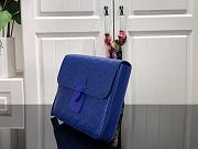 Louis Vuitton Presbyopia S Lock 4A Handbag Monogram Macassar Canvas Blue – M80582 – 27x21x3.5 Cm - 3
