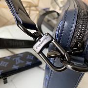 Louis Vuitton Duo Messenger Bag Monogram Shadow Leather Blue - M45730 – 26 x 18.5 x 5 cm  - 2