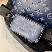 Louis Vuitton Duo Messenger Bag Monogram Shadow Leather Blue - M45730 – 26 x 18.5 x 5 cm  - 5