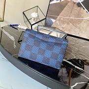 Louis Vuitton Bigge Men's Card Case Damier Graphite 3D Canvas Blue - N60441 – 8 x 11 x 1 cm - 4