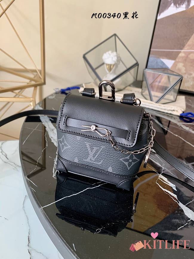Louis Vuitton Mini Steamer Storage Bag Black – M00340 – 9.5x9.5 cm  - 1