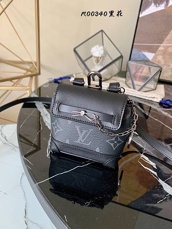 Louis Vuitton Mini Steamer Storage Bag Black – M00340 – 9.5x9.5 cm 