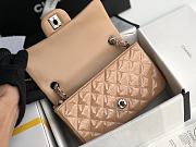 Chanel Quilted Patent Leather Classic New Mini Flap Bag Beige With Silver Hardware – 1116 – 20 cm - 4