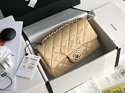 Chanel Quilted Patent Leather Classic New Mini Flap Bag Beige With Gold Hardware – 1116 – 20 cm - 1