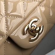 Chanel Quilted Patent Leather Classic New Mini Flap Bag Beige With Gold Hardware – 1116 – 20 cm - 3