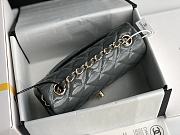Chanel Quilted Patent Leather Classic New Mini Flap Bag Light Grey With Gold Hardware – 1116 – 20 cm - 6
