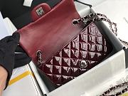 Chanel Quilted Patent Leather Classic New Mini Flap Bag Light Burgundy With Silver Hardware – 1116 – 20 cm - 2