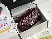 Chanel Quilted Patent Leather Classic New Mini Flap Bag Light Burgundy With Gold Hardware – 1116 – 20 cm - 1