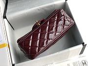 Chanel Quilted Patent Leather Classic New Mini Flap Bag Light Burgundy With Gold Hardware – 1116 – 20 cm - 5