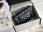 Chanel Quilted Patent Leather Classic New Mini Flap Bag Light Navy Blue With Gold Hardware – 1116 – 20 cm - 4