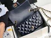 Chanel Quilted Patent Leather Classic New Mini Flap Bag Light Navy Blue With Gold Hardware – 1116 – 20 cm - 2