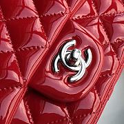 Chanel Quilted Patent Leather Classic New Mini Flap Bag Light Red With Silver Hardware – 1116 – 20 cm - 2